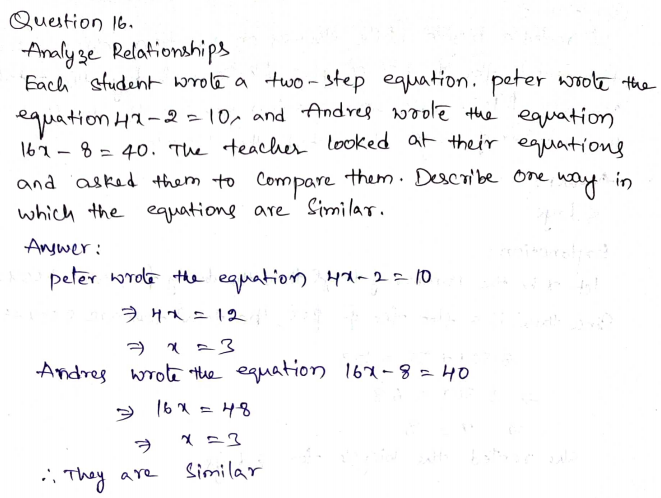 Go Math Grade 7 Answer Key Chapter 6 Algebraic Expressions Page 190 Q16