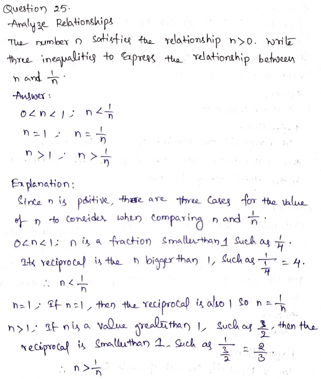 Go Math Grade 7 Answer Key Chapter 7 Writing and Solving One-Step Inequalities Page 216 Q25