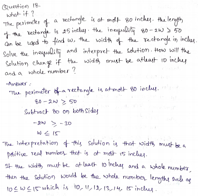 Go Math Grade 7 Answer Key Chapter 7 Writing and Solving One-Step Inequalities Page 221 Q18