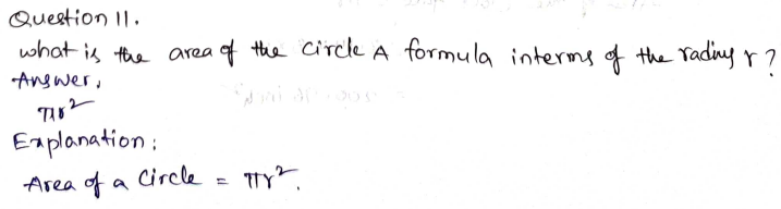 Go Math Grade 7 Answer Key Chapter 9 Circumference, Area, and Volume Page 274 Q11