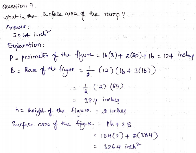 Go Math Grade 7 Answer Key Chapter 9 Circumference, Area, and Volume Page 287 Q9