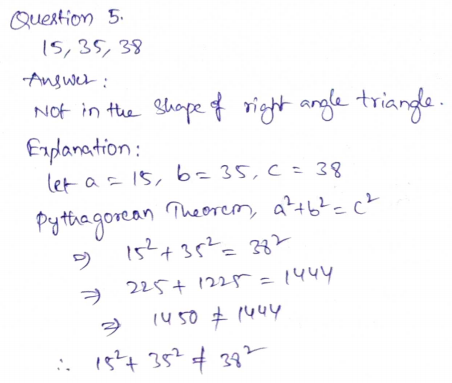Go Math Grade 8 Answer Key Chapter 12 The Pythagorean Theorem Page 393 Q5