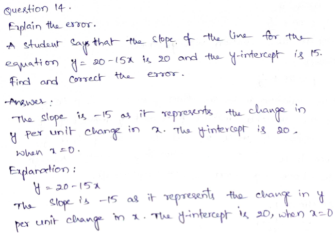 Go Math Grade 8 Answer Key Chapter 4 Nonproportional Relationships Page 112 Q14