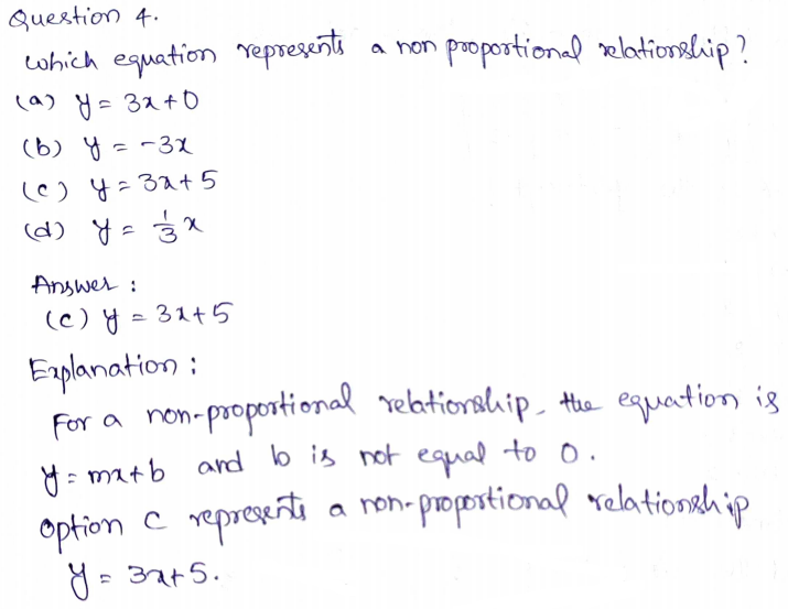 Go Math Grade 8 Answer Key Chapter 4 Nonproportional Relationships Page 122 Q4