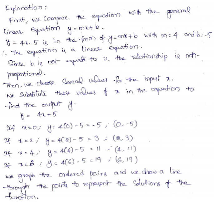 Go Math Grade 8 Answer Key Chapter 6 Functions Page 165 Q6