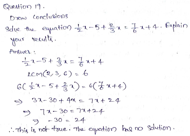 Go Math Grade 8 Answer Key Chapter 7 Solving Linear Equations Page 208 Q19