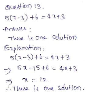 Go Math Grade 8 Answer Key Chapter 7 Solving Linear Equations Page 221 Q13