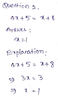 Go Math Grade 8 Answer Key Chapter 7 Solving Linear Equations Page 221 Q2