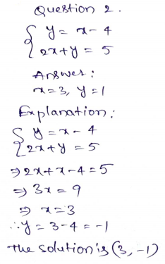 Go Math Grade 8 Answer Key Chapter 8 Solving Systems of Linear Equations Page 240 Q2