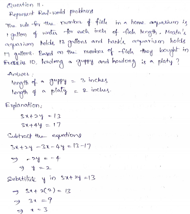 Go Math Grade 8 Answer Key Chapter 8 Solving Systems of Linear Equations Page 249 Q11