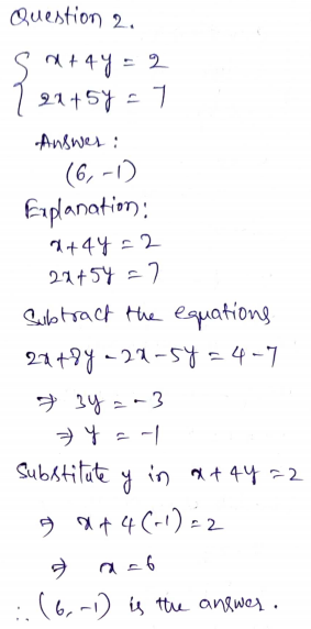 Go Math Grade 8 Answer Key Chapter 8 Solving Systems of Linear Equations Page 256 Q2