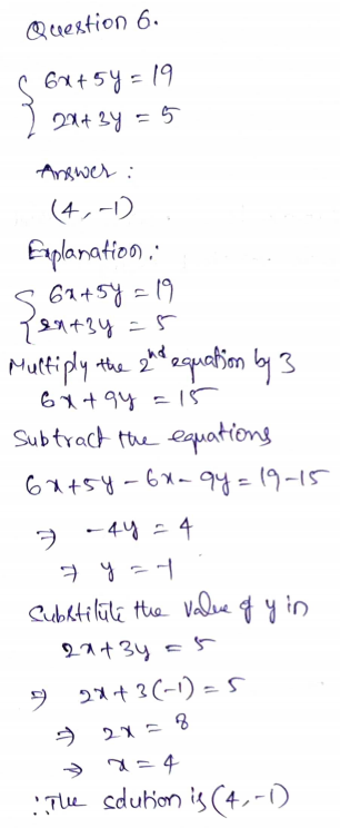 Go Math Grade 8 Answer Key Chapter 8 Solving Systems of Linear Equations Page 256 Q6