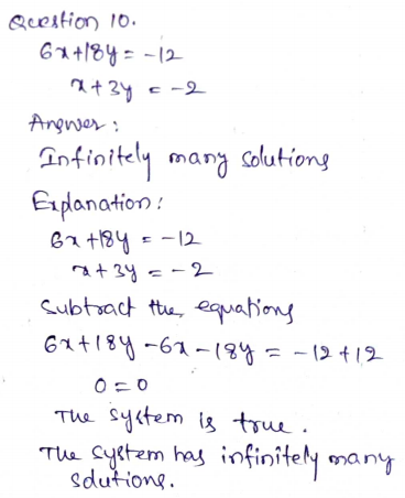 Go Math Grade 8 Answer Key Chapter 8 Solving Systems of Linear Equations Page 265 Q10