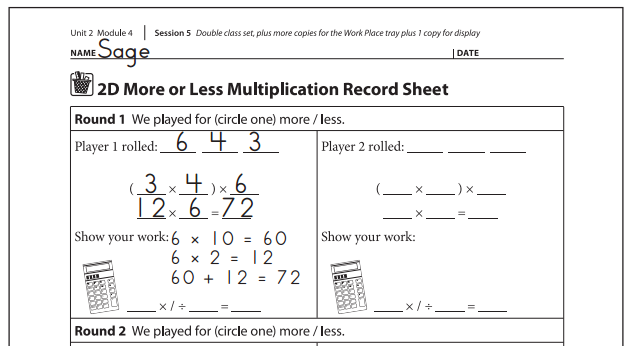Bridges in Mathematics Grade 4 Student Book Unit 2 Module 4 Answer Key 12