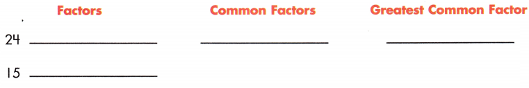 Spectrum Math Grade 6 Chapter 1 Lesson 7 Answer Key Greatest Common Factor 5