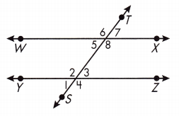 Spectrum Math Grade 8 Chapter 5 Lesson 6 Answer Key Transversals and Calculating Angles 1