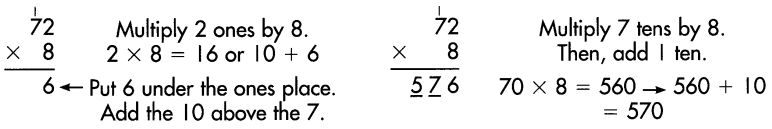 Spectrum Math Grade 4 Chapter 4 Lesson 4 Answer Key Multiplying 2 Digits by 1 Digit (renaming) 1