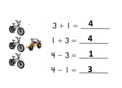 Spectrum-Math-Grade-1-Chapter-1-Lesson-1.7-Fact-Families-0-Through-6-Answers-Key-Add or Subtract-3