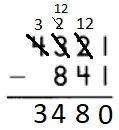 Spectrum Math Grade 3 Chapter 3 Lesson 4 Answer Key Subtracting to 4 Digits-133