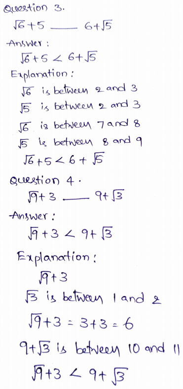 Go Math Grade 8 Answer Key Chapter 1 Real Numbers Page No. 24 Q3-4